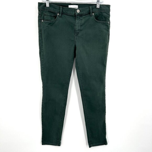 LOFT Green Modern Skinny High Rise Stretch Skinny Pants Size 8 / 29 - Picture 1 of 9